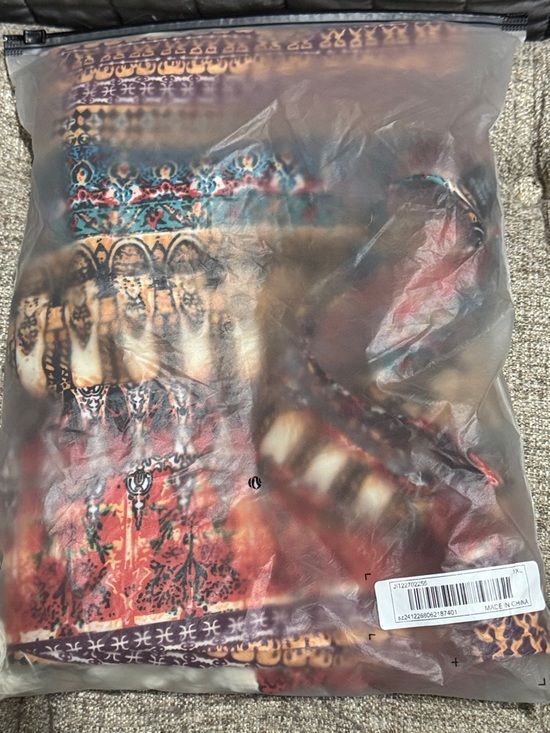 SHEIN Red Multi-Color Boho Midi Dress with Fringe - Picture 9 of 10